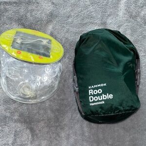 NWT Kammok Roo Double hammock Mpowerd LUCI rechargeable solar lantern light